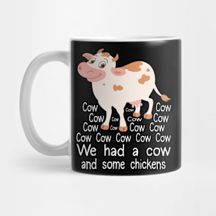 Cow Farm Cute Farmer chickens funny cow Mug